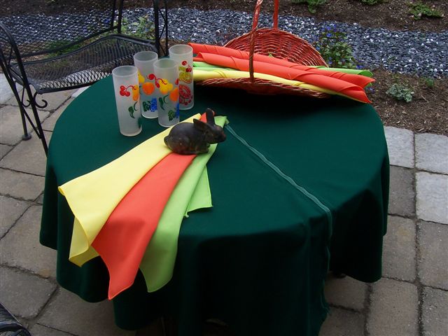 Outdoor Living Tablecloths, Fabric Outdoor Tablecloth With Umbrella Hole